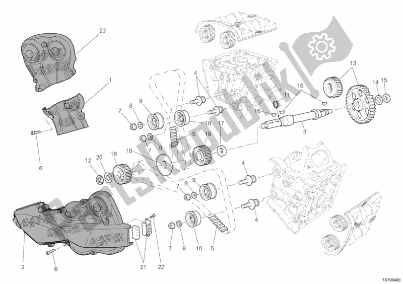 Tutte le parti per il Cinghia Di Distribuzione del Ducati Multistrada 1200 S Pikes Peak 2012